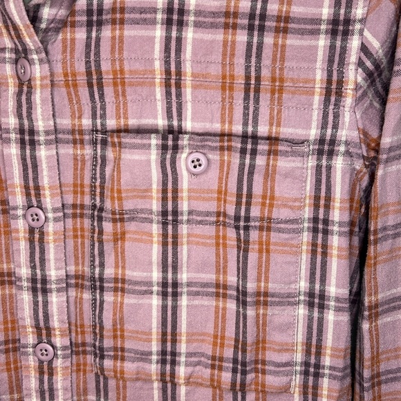 REI Co-Op Long Sleeve Shirt Size Sm Flannel Purple/Lavender Plaid Organic Cotton - Picture 5 of 8